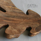 ظرف دکوری چوبی با طرح بلوط – مناسب برای دکور خانه و هدیه