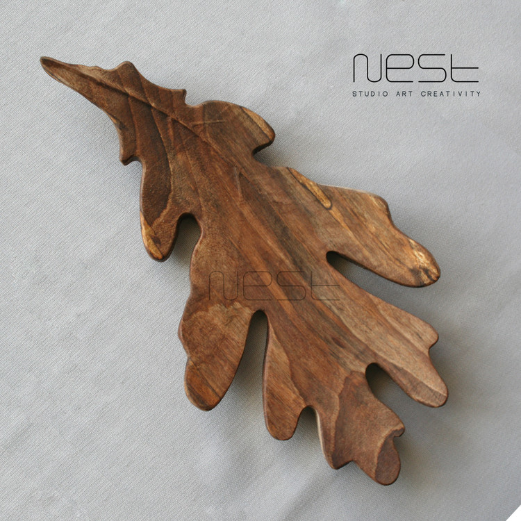 کاسه چوبی طبیعی با طرح بلوط – دستساز و زیبا برای دکوراسیون داخلی