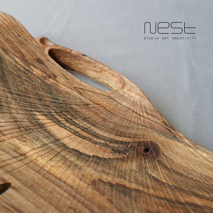 رف چوبی دستساز برگ بیلوبا – دکوراسیون داخلی طبیعی و زیبا