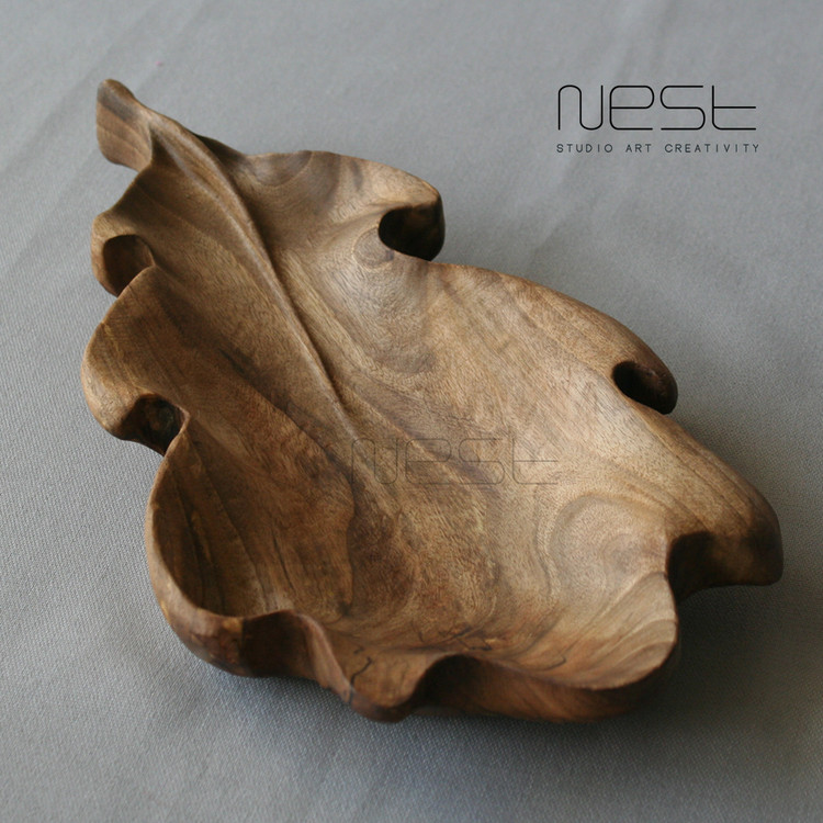 کاسه چوبی با طراحی بلوط – دکور چوبی طبیعی و منحصر به فرد